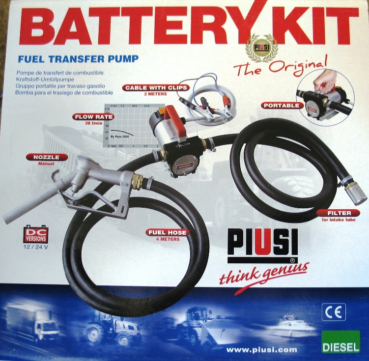 Piusi Batteri kit (Carry 3000) 24/12VDC selvansugende dieselpumpe - Elektro  Nico I/S
